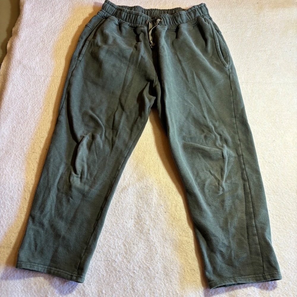 Robert Geller Seconds Sweatpants Joggers‎ Lounge Pants Cotton Green Size M